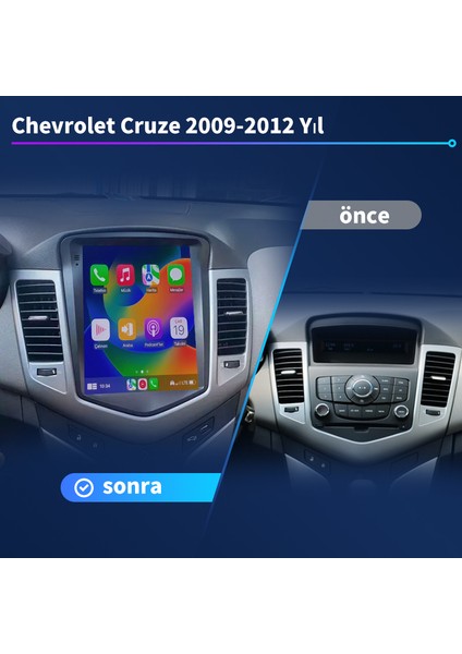 Chevrolet Cruze Tesla 2009-2012 Yıl Uyumlu 9.7 Inç Tesla Ekran 2 GB Ram 32 GB Hafıza Multimedya Carplay Navigasyon fiyatları