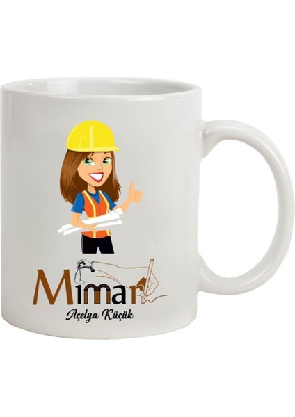 Kişiye Özel Kadın Mimar Temalı Kupa Bardak fiyatları