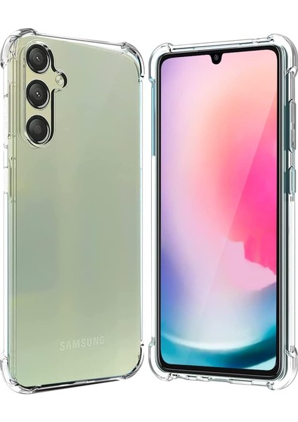 Samsung Galaxy A25 Uyumlu Darbe Önleyici Sararmaya Dayanıklı Airbag Korumalı Ultra Slim Tpu Şeffaf Silikon Kılıf