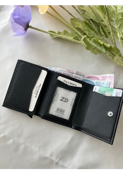 Para Bölmeli Mekanızmalı Unisex Cüzdan