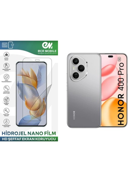 Honor 400 Pro ile Uyumlu Hidrojel Ekran Koruyucu Film Hd-Şeffaf(Tempered Cam Değildir!)