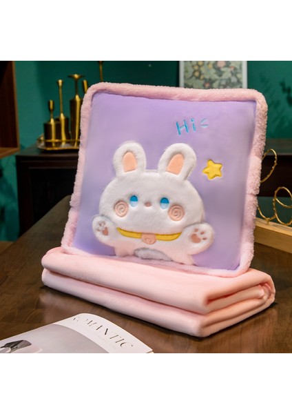 Sevimli Yastık Yorgan 2'si 1 Arada Peluş Oyuncak Bebek Hediyesi (Yurt Dışından)