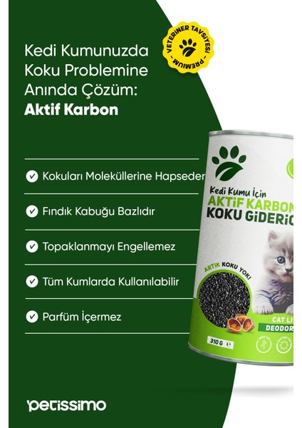Ultra Güçlü Kedi Kumu Koku Giderici Set - Aktif Karbon ve Koku Giderici Sprey modelleri