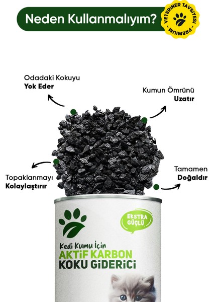 Ultra Güçlü Kedi Kumu Koku Giderici Set - Aktif Karbon ve Koku Giderici Sprey fırsatları