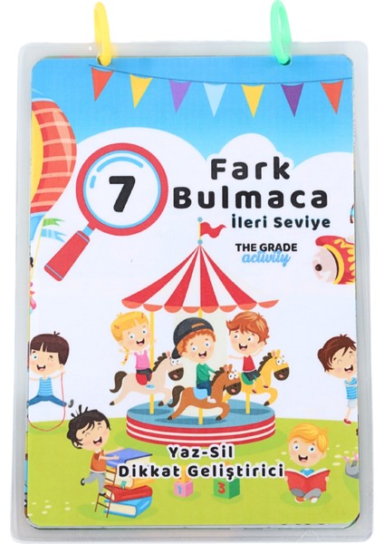 7 Fark Ileri Seviye Bulmaca Aktivite Eğitici Set Eğitim Set Eğitim Materyalleri (11 Sayfa-A5 Boyut)