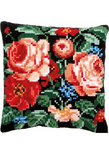 Işlenecek Goblen Yastık Etamin Çiçek PN-0182791
