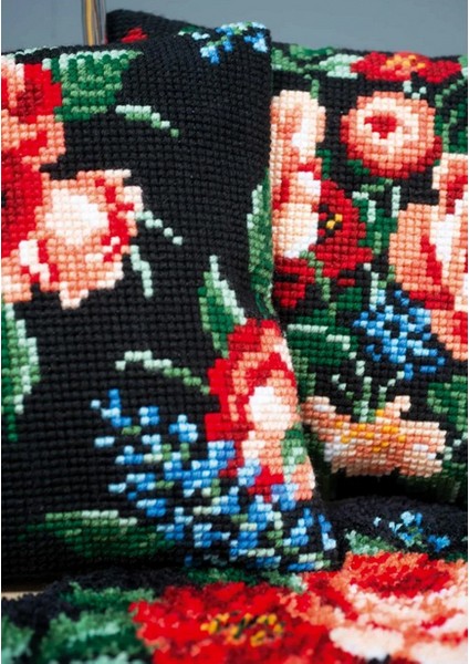 Işlenecek Goblen Yastık Etamin Çiçek PN-0182791 fırsatları