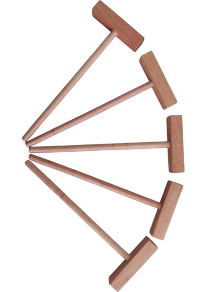 Anaokulu ve Okul Öncesi Için El Yapımı Ahşap Çekiç, 5x modelleri