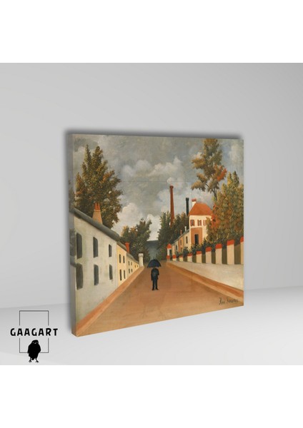 Kare Kanvas Tablo Ünlü Eserler Henri Rousseau-Vue Des Environs De Paris (Circa 1900) fiyatları