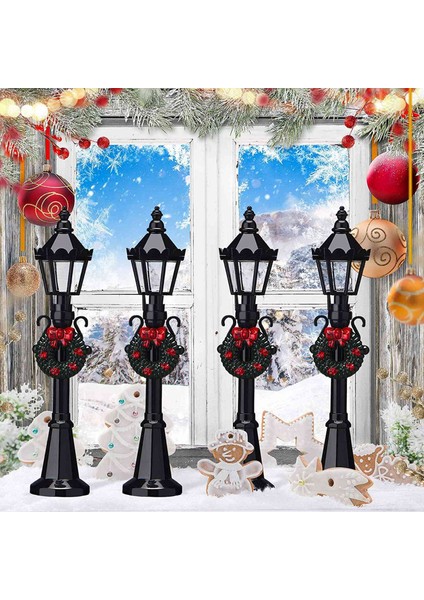 Noel Mini Sokak Lambası Modelleri Minyatür Sokak Lambaları Dekoratif Dollhouse Sokak Lambası Noel Küçük Sokak Lambaları (Yurt Dışından) modelleri