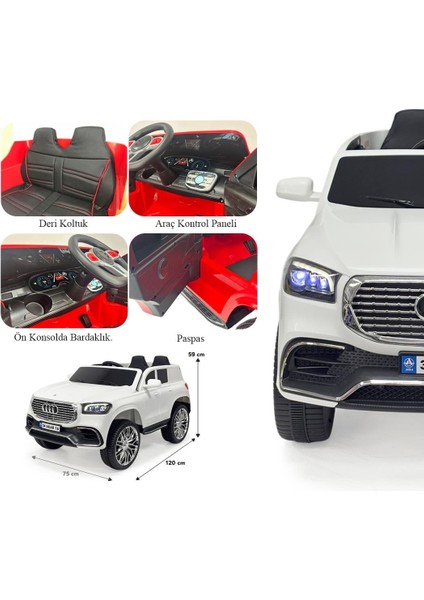 Harika Peluş Akülü Uzaktan Kumandalı Araba Admıre 4x2 Deri Koltuk ve Bluetooth fırsatları
