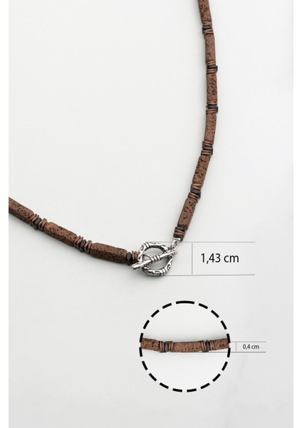 Lav Taşlı 50 cm Çelik Erkek Kolye modelleri