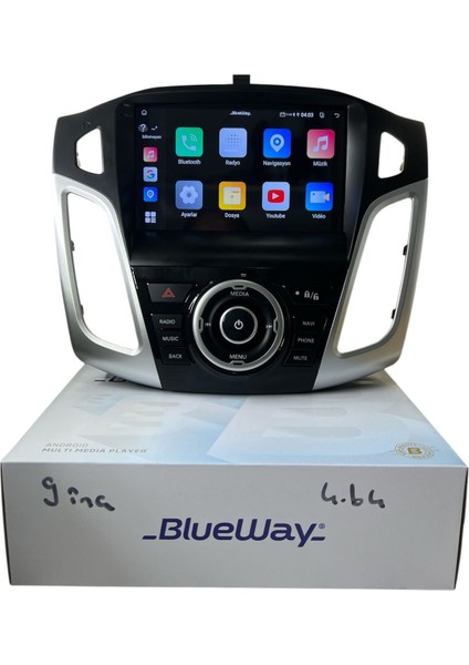 Ford Focus 3-3.5 Gri Blueway 4-64 Profesyonel Oem Multimedia