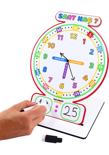 Yaz Sil Saat Etkinlikleri ve Ahşap Saat Set Montessori Saat Eğitici Set Eğitim Seti Saat Öğrenme fiyatları