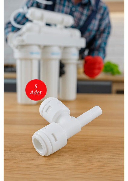Su Arıtma Cihazı F Bağlantı Nipeli 6 mm Boru x 6 x 6 mm Quick (5 ADET)