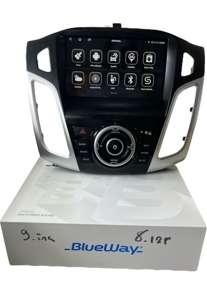 Ford Focus 3-3.5 Gri Blueway 8-128 Tam Profesyonel Oem Multimedia