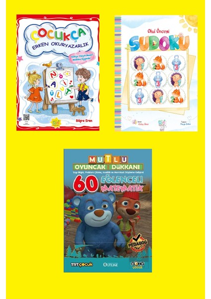 Ata Okul Öncesi Erken Okur Yazarlık + Sudoku + Eğlenceli Matematik