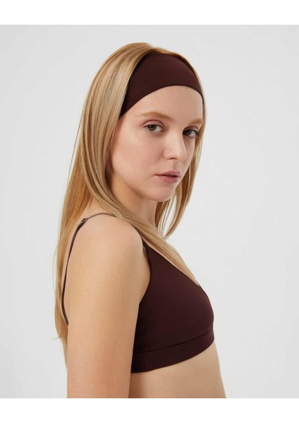 Bordo Kahverengi Organik Pamuk Basic Yoga, Pilates, Spor, Koşu, Tenis Saç Bandı fiyatları