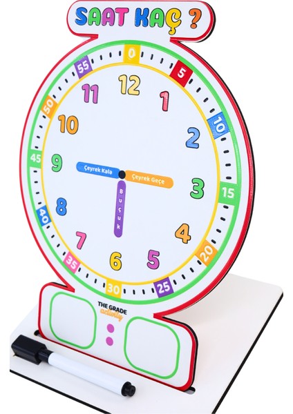 Yaz Sil Montessori Saat Eğitimi Ahşap Eğitici Saat Saat Öğrenme Eğitici Set Eğitim Materyali