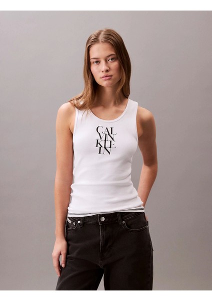 Sl Cotton Rıb Solıd Tank Kadın Beyaz Bluz LV044C219G-YAA fırsatları