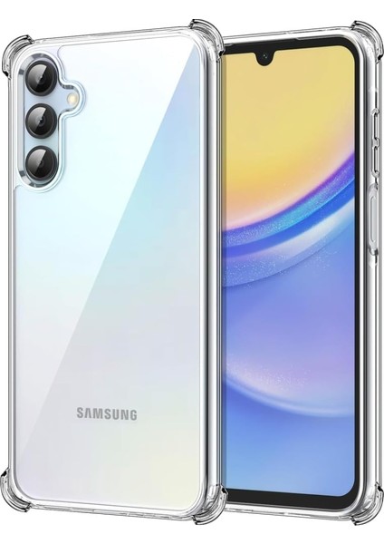 Samsung Galaxy A15 Uyumlu Darbe Önleyici Sararmaya Dayanıklı Airbag Korumalı Ultra Slim Tpu Şeffaf Silikon Kılıf