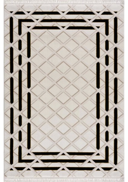 Elizza Collection Modern Salon ve Oturma Odası Halısı - Krem Siyah fiyatları