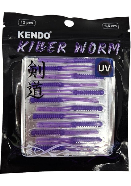 Killer Worm Lrf Silikonu 5,5cm 12 Adet Purple modelleri