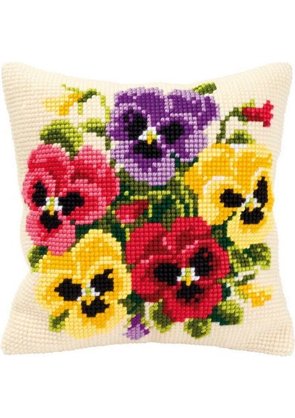 Işlenecek Goblen Yastık Etamin Çiçek PN-0008685