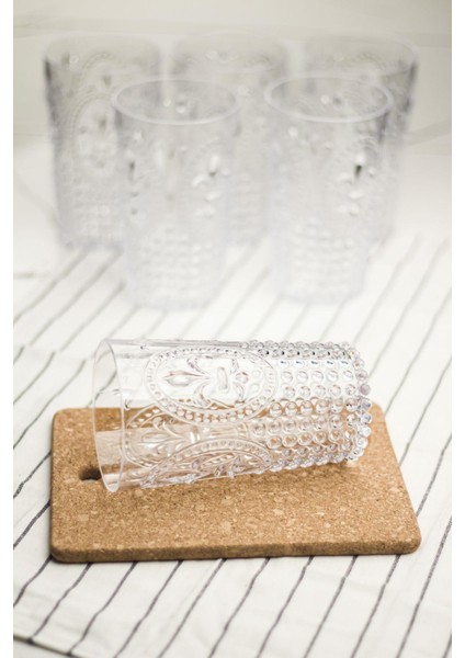 Robinanka Akrilik Şeffaf 6'lı Uzun Bardak & Su Meşrubat Bardağı 750 ml ( Büyük Boy & Cam Değildir )