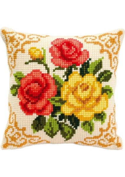 Işlenecek Goblen Yastık Etamin Çiçek PN-0008575