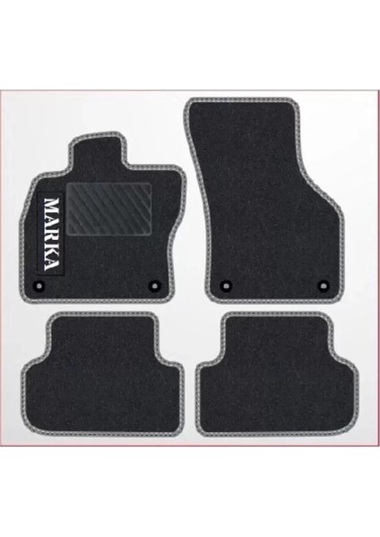 Fiat Bravo 2007-2014 Siyah Halı Gri Kenar Petek Topuk modelleri