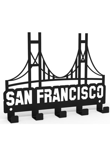 San Francısco Metal Anahtarlık Siyah