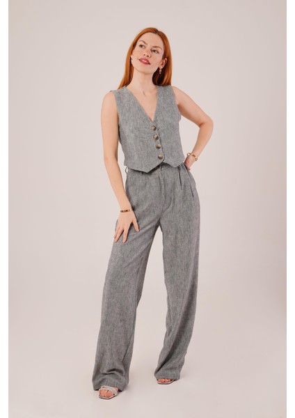 Kırçıllı Desen Antrasit Takım