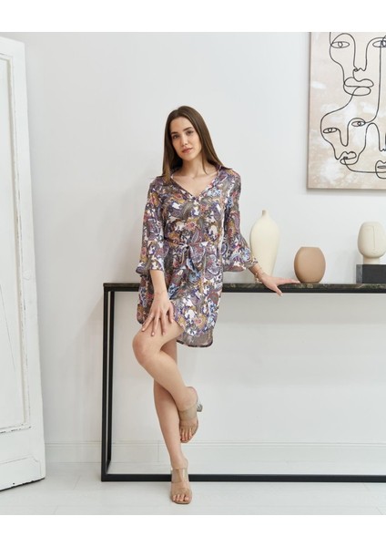 Desenli Desenli Gömlek Elbise