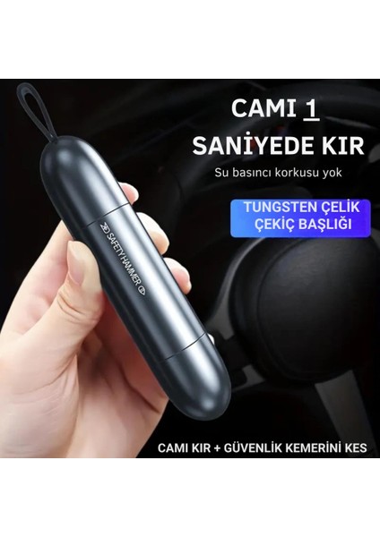 Araç Emniyet Kemer Kesici ve Araç Cam Kırıcı Araç Emniyet Çekici Araç Acil Durum Kiti Sharp Tool Safety Hammer