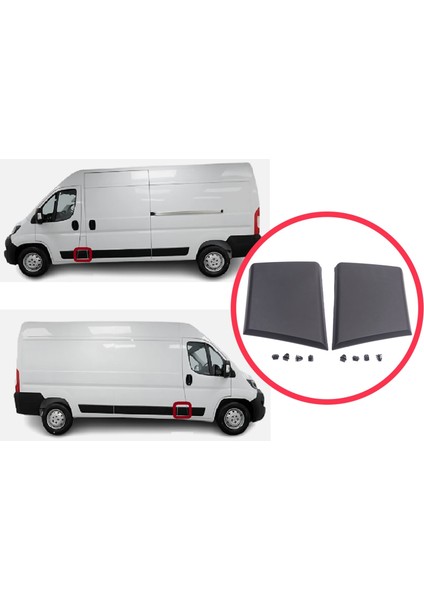 BSP1216 Fiat Ducato Mk3 Boxer 250 Jumper Relay Mk2 Daily 2006-2024 8547W6 8547W4 Için Sağ Sol Ön Kapı Direği Bandı Sinyal Deliksiz fırsatları