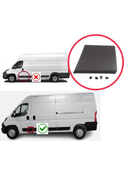 BSP1216-1 Fiat Ducato Mk3 Boxer 250 Jumper Relay Mk2 Daily 2006-2024 8547W6 Için Sol Ön Kapı Direği Bandı Sinyal Deliksiz fırsatları