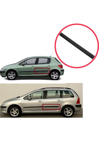 BSP1220-1 Peugeot 307 3A/C 3e 3h 2000-2012 4/5 Kapı 8546H5 Için Sol Arka Kapı Bandı Çıtası fırsatları