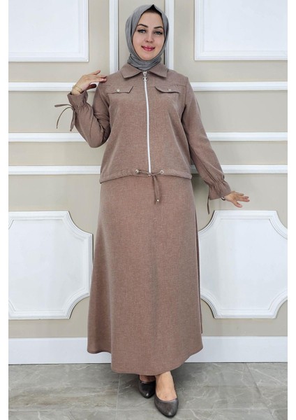 Kadın Manşeti Bağ Ipli Tesettür Takım modelleri