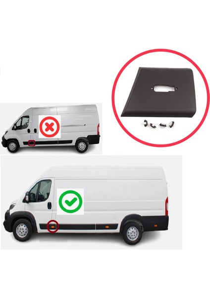 BSP1217-1 Fiat Ducato Mk3 Boxer 250 Jumper Relay Mk2 Daily 2006-2024 8547W5 Için Sol Ön Kapı Direği Bandı Sinyal Delikli fırsatları