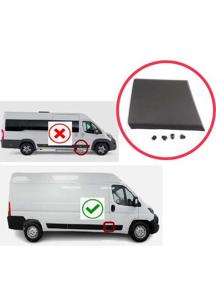 BSP1216-2 Fiat Ducato Mk3 Boxer 250 Jumper Relay Mk2 Daily 2006-2024 8547W4 Için Sağ Ön Kapı Direği Bandı Sinyal Deliksiz fırsatları