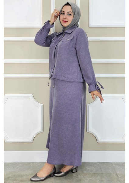 Kadın Manşeti Bağ Ipli Tesettür Takım