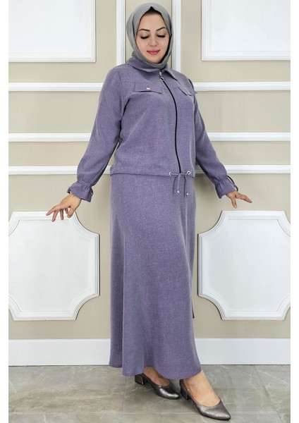 Kadın Manşeti Bağ Ipli Tesettür Takım modelleri
