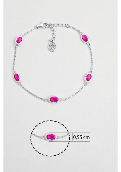 Pembe Rüya 18 Ayar Sarı Altın Kaplama 19 cm Gümüş Minimal Bileklik modelleri