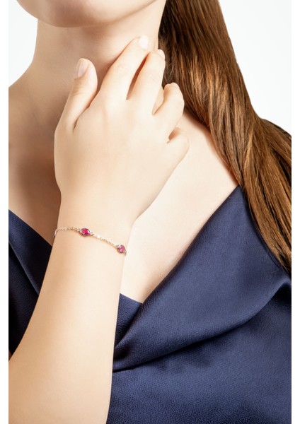 Pembe Rüya 18 Ayar Sarı Altın Kaplama 19 cm Gümüş Minimal Bileklik fırsatları