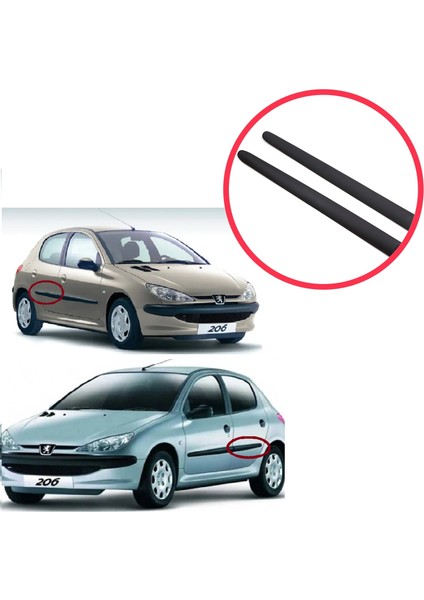 BSP1219 Peugeot 206 206+ 1998-2013 4/5 Kapı 8546E6 8546E7 Için Sağ Sol Arka Kapı Bandı Çıtası fırsatları