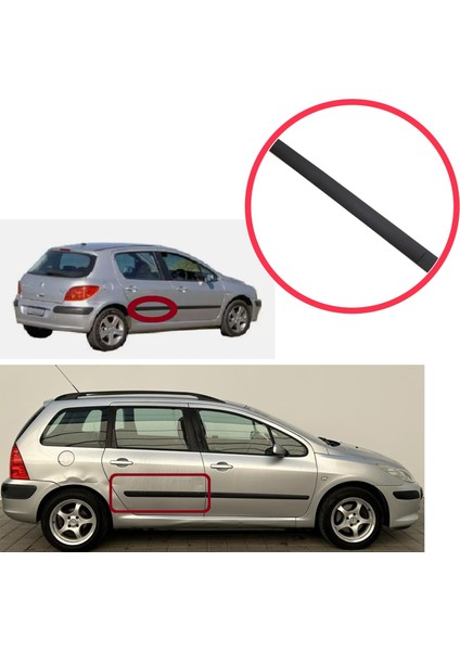 BSP1220-2 Peugeot 307 3A/C 3e 3h 2000-2012 4/5 Kapı 8546H6 Için Sağ Arka Kapı Bandı Çıtası fırsatları