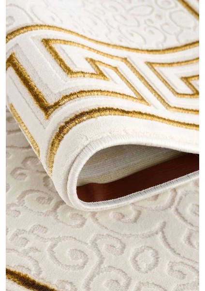 Efsun Modern Salon ve Oturma Odası Halısı - Krem Gold