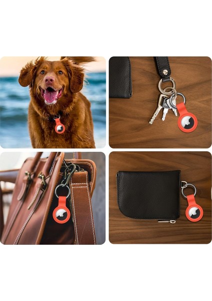 Apple Airtag Uyumlu Silikon Koruyucu Anahtarlık Arkası Kapalı Düşmez Yıkanabilir modelleri