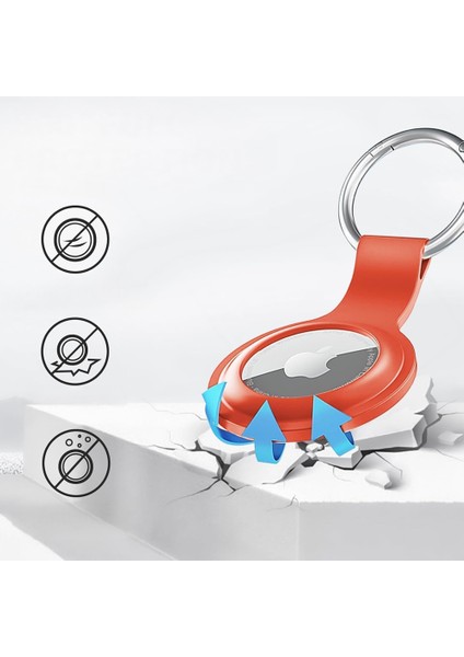 Apple Airtag Uyumlu Silikon Koruyucu Anahtarlık Arkası Kapalı Düşmez Yıkanabilir indirimleri